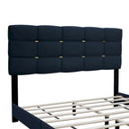 Telaio letto imbottito regolabile Queen Size elegante, resistente e antimacchia, non necessita di ingombranti materassi a molle interne