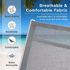 Set di 2 sedie a sdraio da esterno reclinabili con schienale regolabile e cuscino rimovibile per spiaggia e piscina (2 sedie a sdraio)