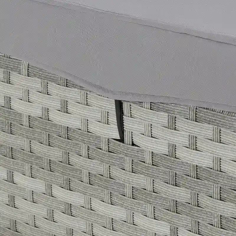 Sedia a sdraio da esterno per patio, letto a sdraio in rattan PE e telaio in acciaio, vimini in PE