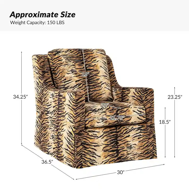 Poltrone a dondolo girevoli Stan Farmhouse Slipcover, set da 2, di HULALA HOME