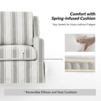 Poltrone a dondolo girevoli Stan Farmhouse Slipcover, set da 2, di HULALA HOME