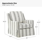Poltrone a dondolo girevoli Stan Farmhouse Slipcover, set da 2, di HULALA HOME