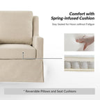 Poltrone a dondolo girevoli Stan Farmhouse Slipcover, set da 2, di HULALA HOME