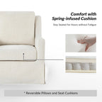 Poltrone a dondolo girevoli Stan Farmhouse Slipcover, set da 2, di HULALA HOME