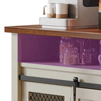 Credenza a buffet rustica con ante scorrevoli a persiana