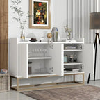 47.2 Credenza Moderna a 4 Ante con Base in Metallo