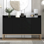 47.2 Credenza Moderna a 4 Ante con Base in Metallo
