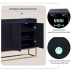 47.2 Credenza Moderna a 4 Ante con Base in Metallo