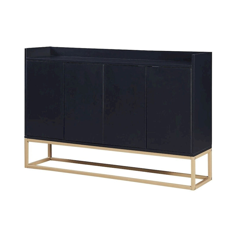 47.2 Credenza Moderna a 4 Ante con Base in Metallo