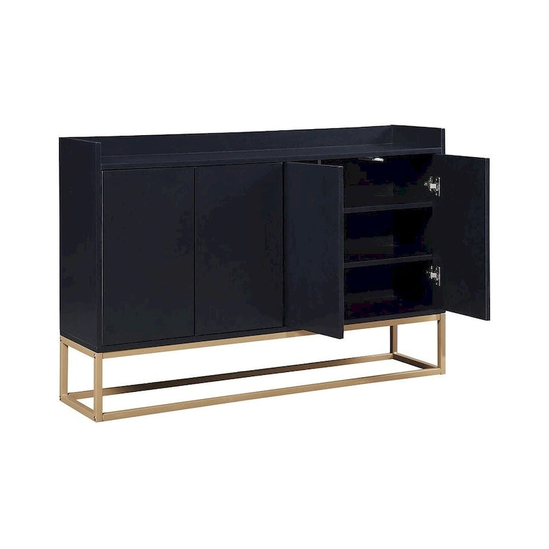 47.2 Credenza Moderna a 4 Ante con Base in Metallo