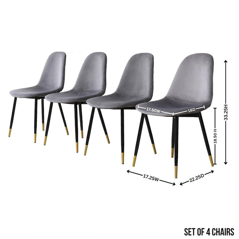 Set da pranzo rotondo Roundhill Furniture Evatt da 5 pezzi, tavolo rotondo a cavalletto con 4 sedie eleganti