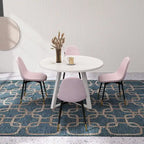 Set da pranzo rotondo Roundhill Furniture Evatt da 5 pezzi, tavolo rotondo a cavalletto con 4 sedie eleganti