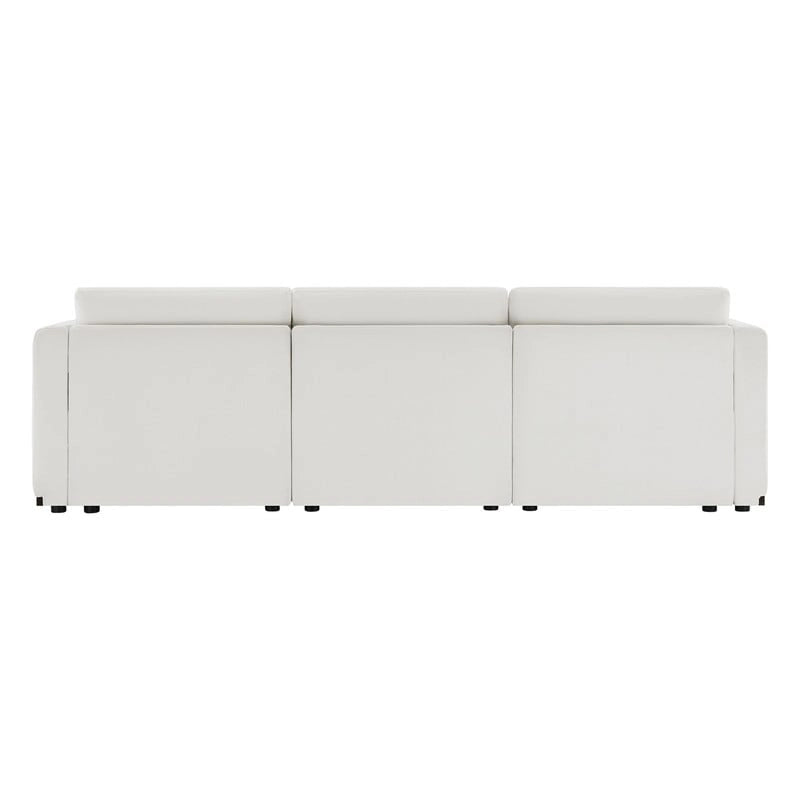 Divano componibile modulare oversize in tessuto Donna con base in legno migliorata