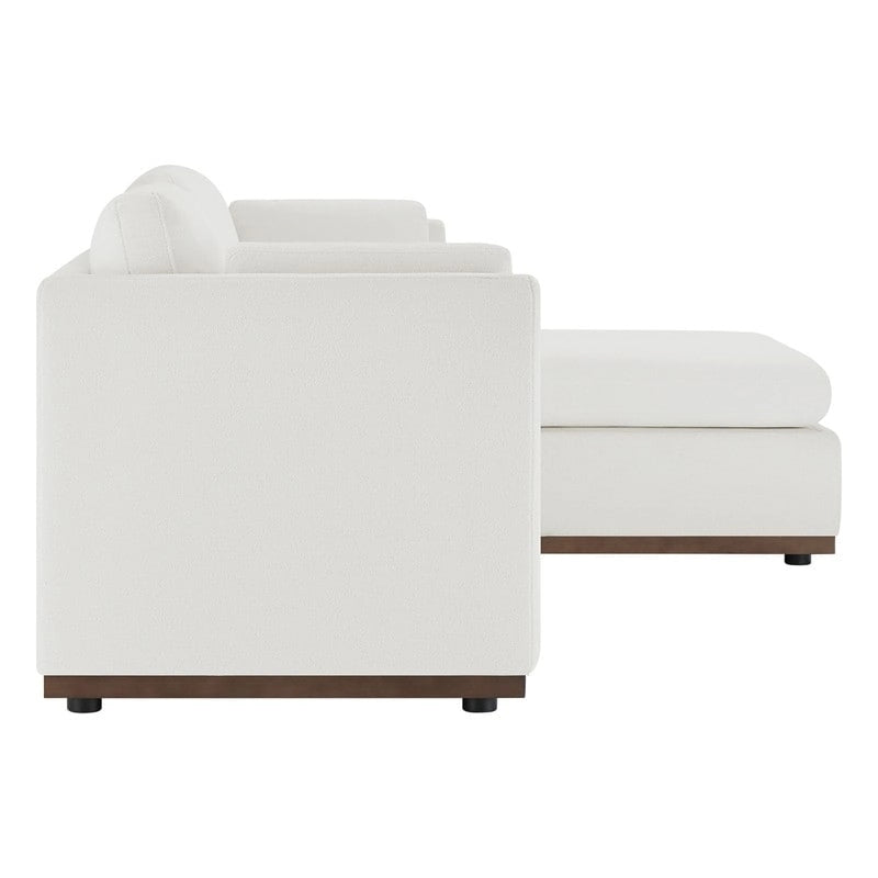 Divano componibile modulare oversize in tessuto Donna con base in legno migliorata