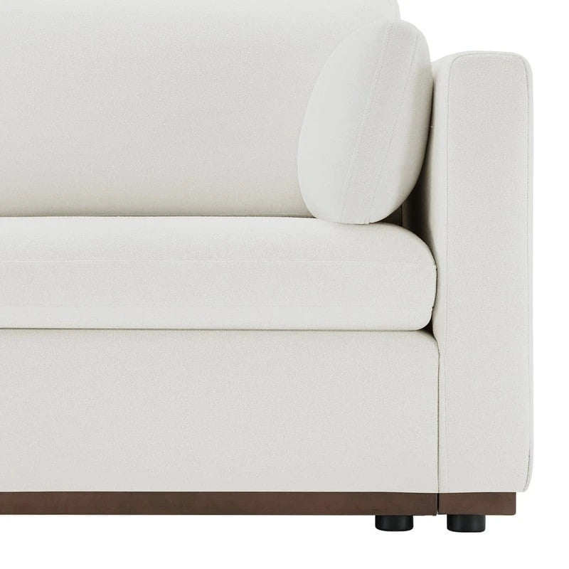 Divano componibile modulare oversize in tessuto Donna con base in legno migliorata