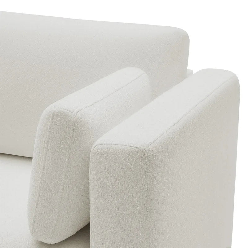 Divano componibile modulare oversize in tessuto Donna con base in legno migliorata