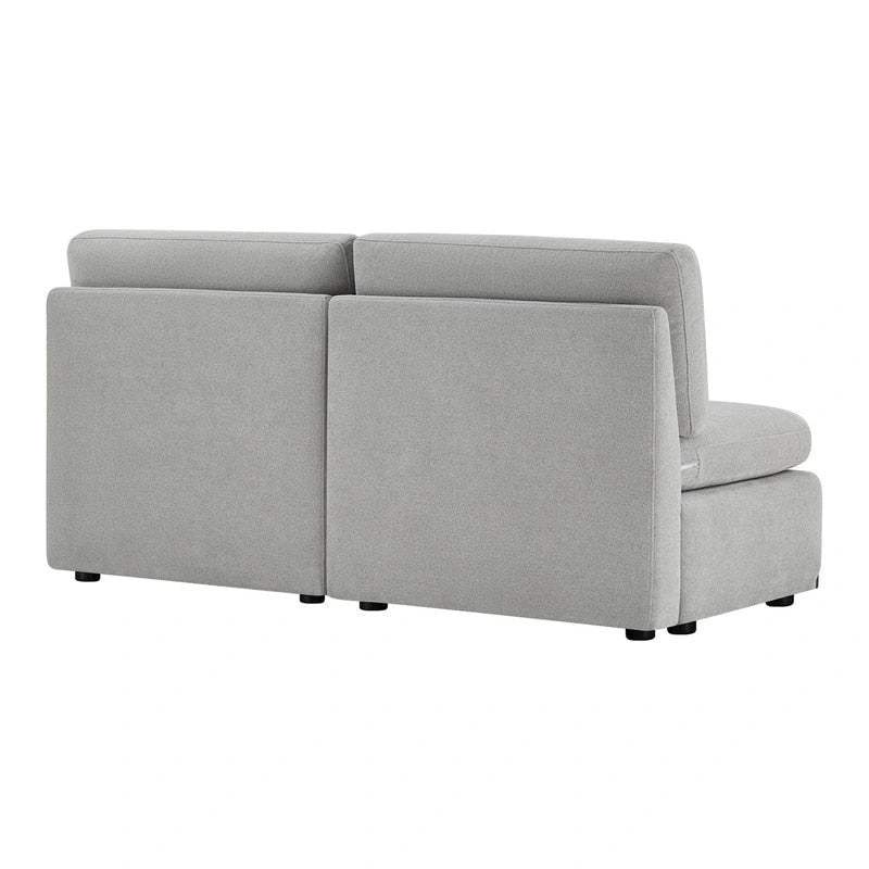 Divano componibile modulare oversize in tessuto Donna con base in legno migliorata