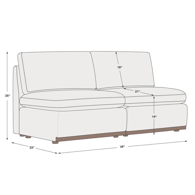 Divano componibile modulare oversize in tessuto Donna con base in legno migliorata