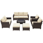 9 - Person Outdoor Seating Group with Cushions