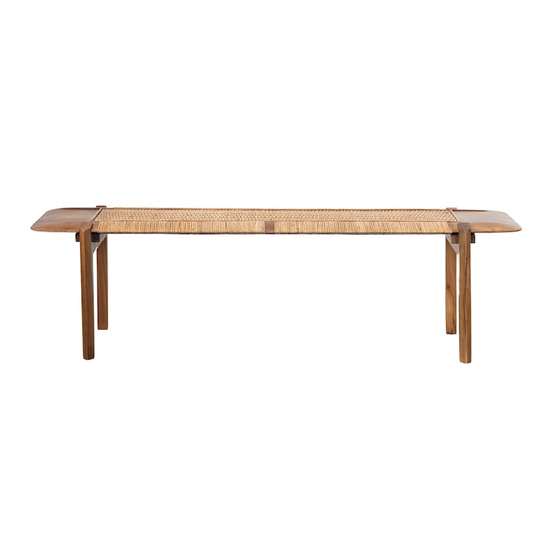 Panchina in Teak e Rattan