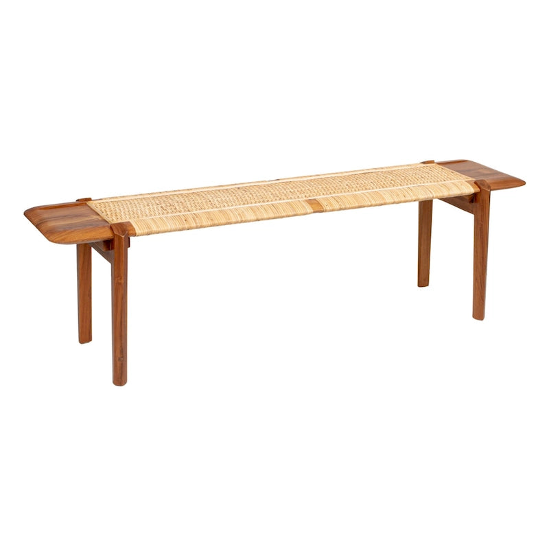 Panchina in Teak e Rattan