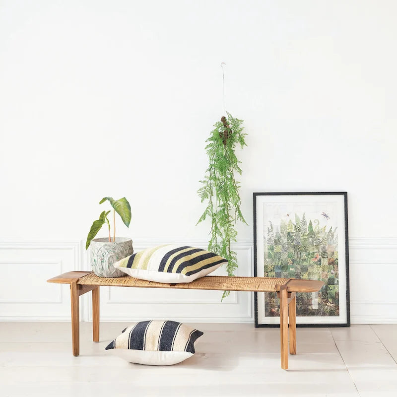 Panchina in Teak e Rattan