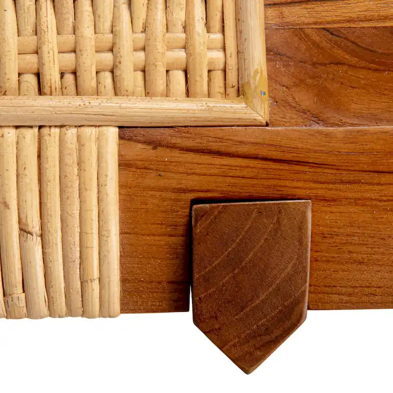 Panchina in Teak e Rattan