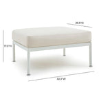 Pouf da esterno Dunes color crema
