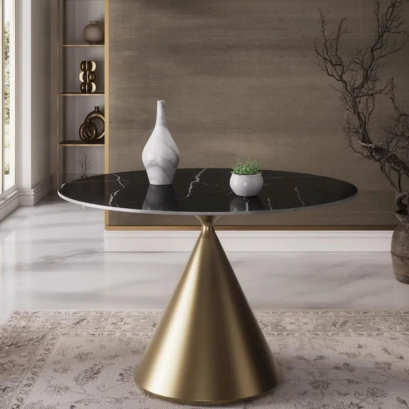 Morden Fort Set da pranzo rotondo moderno di lusso da 5 pezzi con tavolo e sedie