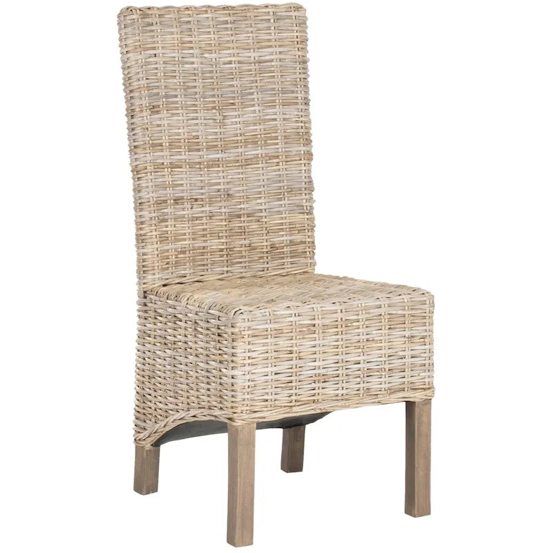 Set di 2 sedie da pranzo in vimini naturale 48L x 56P x 104A cm, stile Boho Coastal