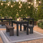 Flash Furniture Tavolo da Pranzo Rettangolare Rustico in Pino Massiccio 46 x 30
