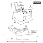 Poltrona reclinabile girevole a 270° multifunzione per home theater