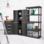 Sterilite Set da 2 organizer a 4 ripiani regolabili per garage, grigio
