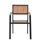 Set da pranzo da esterno allungabile a 7 pezzi con tavolo allungabile e 6 sedie con braccioli