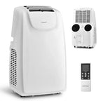 Costway Climatizzatore Portatile a Doppio Tubo da 8000 BTU (11.500 BTU ASHRAE) Unità AC 3-in-1 con Telecomando