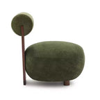 Christopher Knight Home Chariya Poltrona Accent Moderna in Velluto con Struttura in Legno di Gomma e Schienale Cilindrico