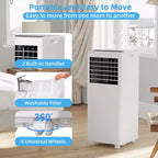 Condizionatore d'aria portatile da 8.000 BTU - 3-in-1 Raffreddamento, Deumidificatore e Ventilatore per ambienti fino a 32,5 mq con Modalità Sleep e 1 Anno di Garanzia