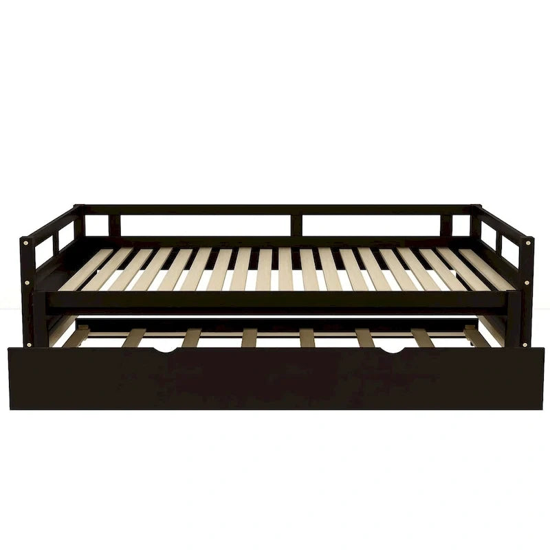 Divano Letto Estensibile con Letto Estraibile, Divano Letto in Legno con Letto Estraibile