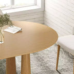 Tavolo da pranzo ovale in legno Dovelina 67 con 4 gambe, tavolo da cucina moderno per 6 persone