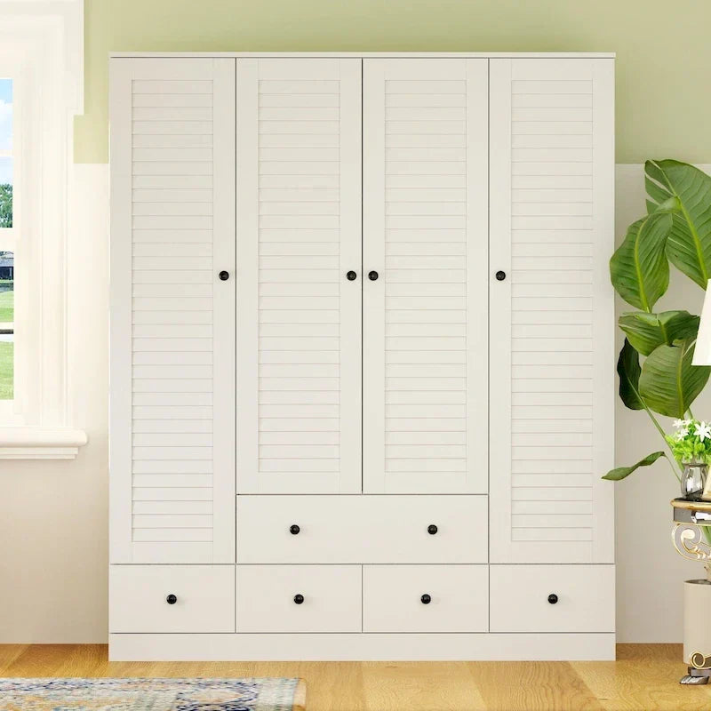 Armadio guardaroba cabina armadio 59W grande armadio indipendente bianco