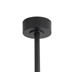 Ventilatore da soffitto nero da 65 pollici a 8 pale con luce LED e telecomando