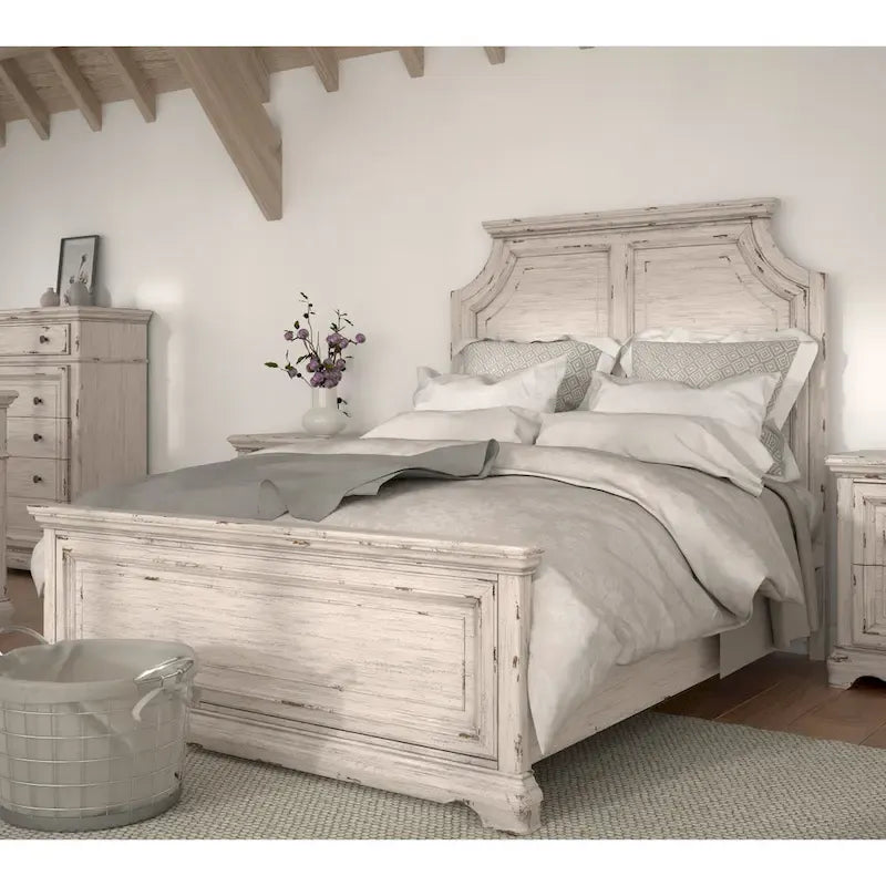 Set camera da letto Palisade 5 pezzi bianco antico