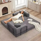 Divano letto convertibile 2 in 1, comodo divano letto pieghevole in velluto a coste con seduta profonda e ampi braccioli, divano senza struttura, per soggiorno, appartamenti