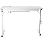 SewingRite SewStation 101, Tavolo da cucito pieghevole portatile con gambe in acciaio, Bianco - Perfetto per Casa, Ufficio e Attività Commerciali