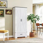 HOMCOM Credenza a 2 Ante da Cucina, Mobile Dispensa Alto con 2 Ante Scorrevole, Ripiani Regolabili e Cassetto