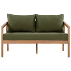 Christopher Knight Home Sunny Set Salotto Moderno a 5 Pezzi in Acacia con Tavolo Rettangolare a Doghe e 7 Posti