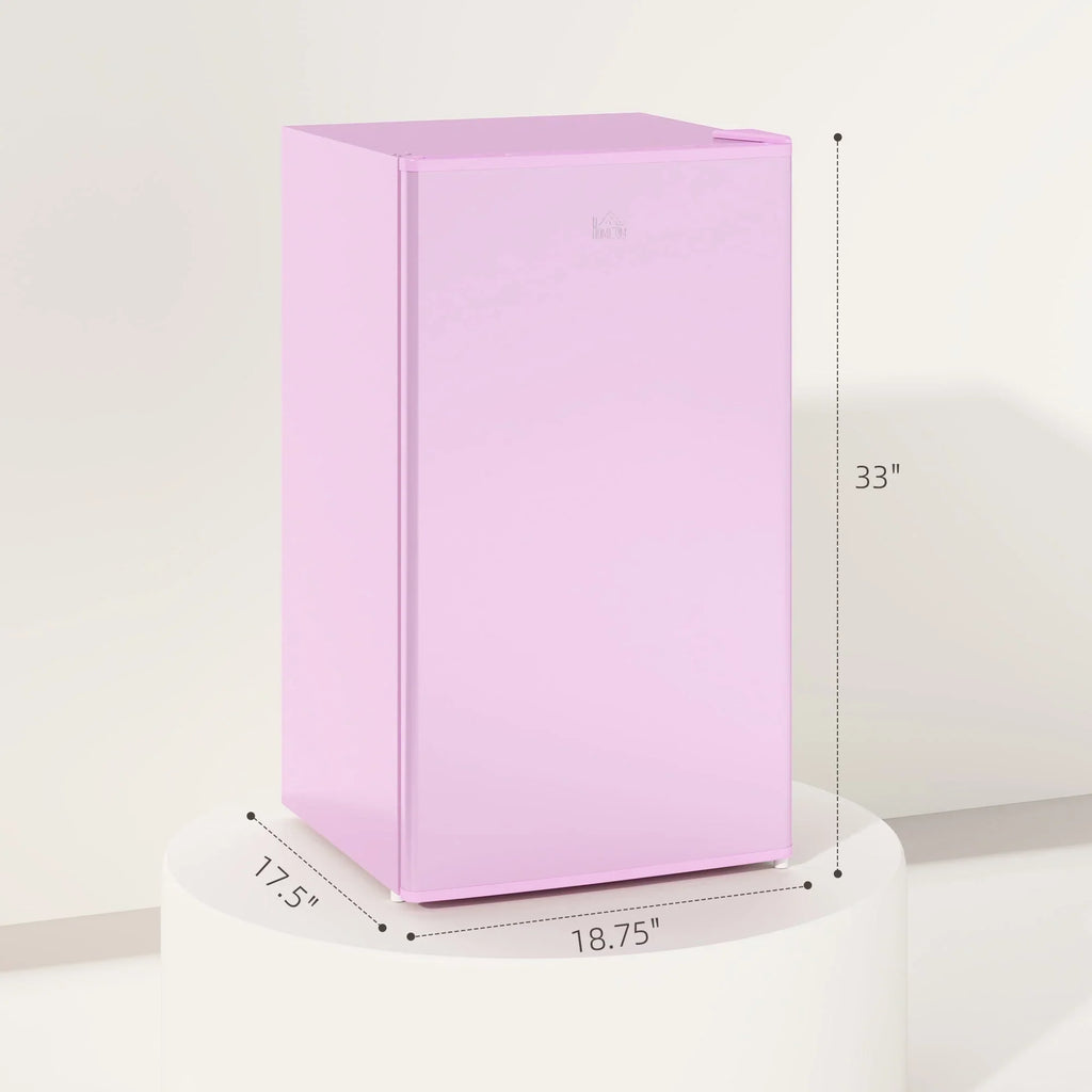 HOMCOM Mini Frigorifero con Congelatore da 90 Litri, Frigo Compatto a Porta Singola con Termostato Regolabile per Camera da Letto