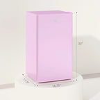 HOMCOM Mini Frigorifero con Congelatore da 90 Litri, Frigo Compatto a Porta Singola con Termostato Regolabile per Camera da Letto