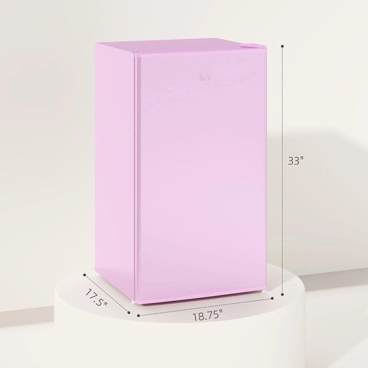 HOMCOM Mini Frigorifero con Congelatore da 90 Litri, Frigo Compatto a Porta Singola con Termostato Regolabile per Camera da Letto