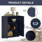 Mobile ad Angolo Dovelina con Ripiani Regolabili Credenza Buffet Vetrinetta Vino Mobile da Cucina e Sala da Pranzo con Ante in Legno - 31H x 31W, 36H x 31W